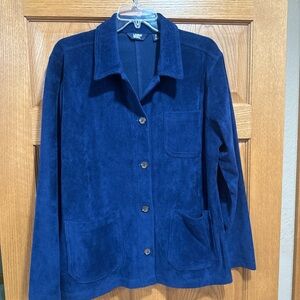 Lands' End Women's Rich Blue Corduroy Blazer